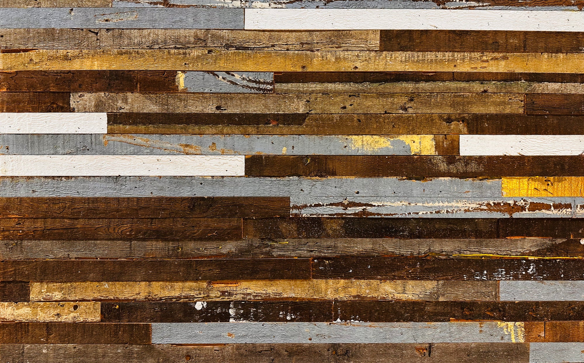 Multi-Tone Aged Wooden Planks